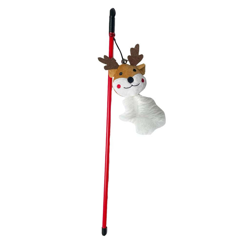 Happy Pet Christmas Cute Reindeer Teaser Cat Toy