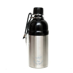 Long Paws Lick 'n Flow Pet Water Bottle Silver