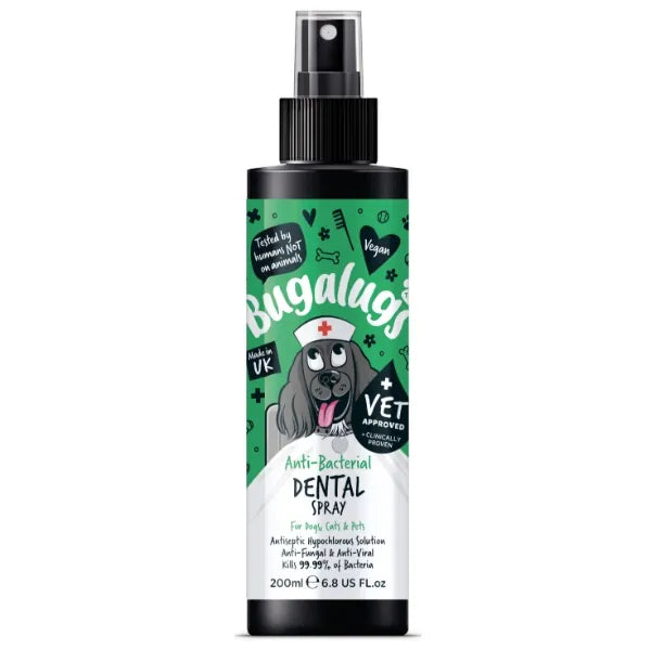 Bugalugs Anti-Bacterial Dental Spray for Dogs 200ml