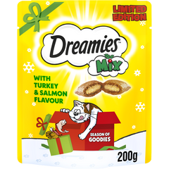 Dreamies Christmas Mix Cat Treats with Turkey & Salmon 200g