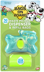 Bags On Board Turquoise Bone Poo Bag Dispenser