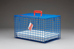 Wire Cat Basket Blue