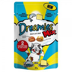 Dreamies Salmon & Cheese Mix Cat Treats 60g