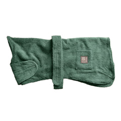 Danish Design Towelling Dog Robe Green