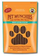 Pet Munchies Beef Liver Sticks Dog Treats 90g