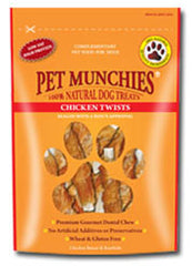 Pet Munchies Chicken Twists Dog Treats 80g