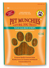 Pet Munchies Wild Salmon Strips Dog Treats 80g