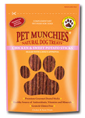 Pet Munchies Chicken & Sweet Potato Sticks Dog Treats 90g